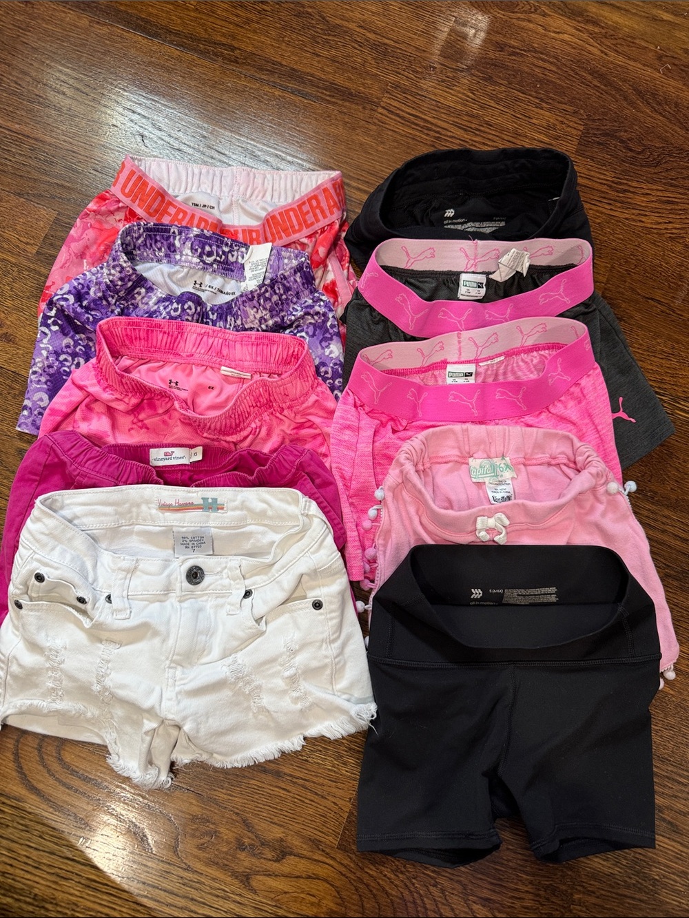 10 pairs Girls' Shorts Stack Size 6/6x
